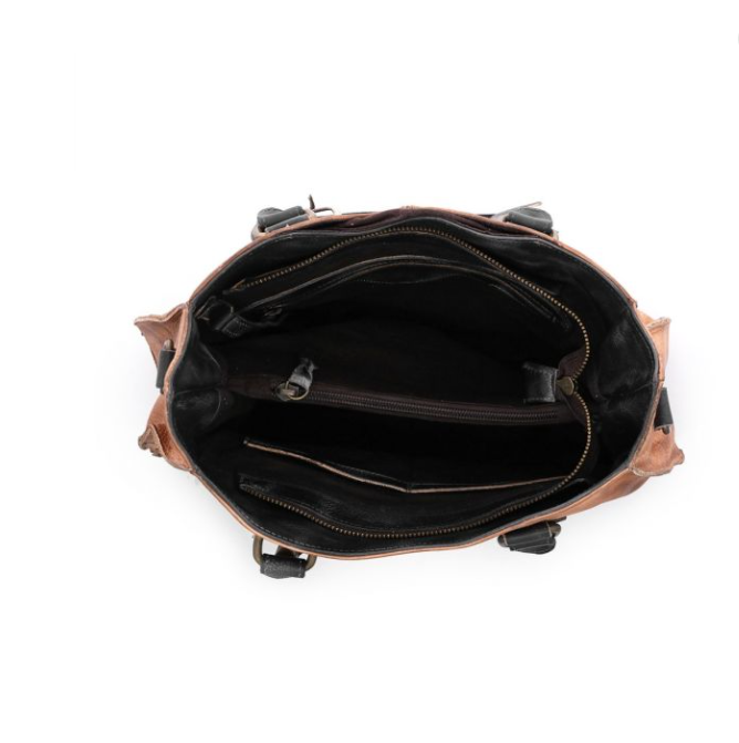 BedStu Bruna Bag - Tan/Black Rustic - Cinderella Ranch Boutique