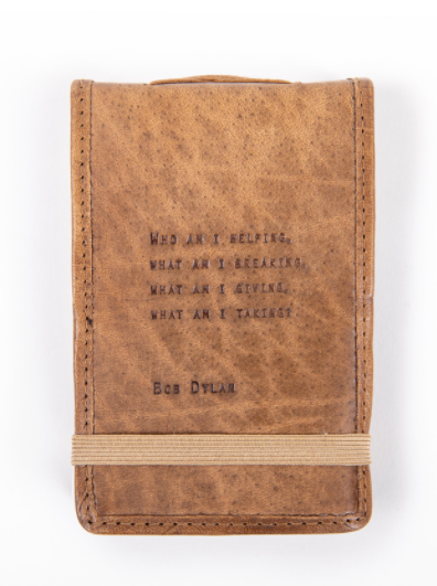 Mini Leather Journal | Bob Dylan - Cinderella Ranch Boutique