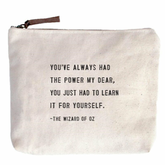 Canvas Zip Bag | Wizard Of Oz - Cinderella Ranch Boutique