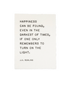 Handmade Paper Print | J.K. Rowling - Happiness - Cinderella Ranch Boutique