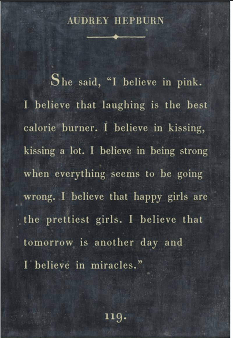 Audrey Hepburn Gallery Wrap Print | I Believe In Pink - Cinderella Ranch Boutique