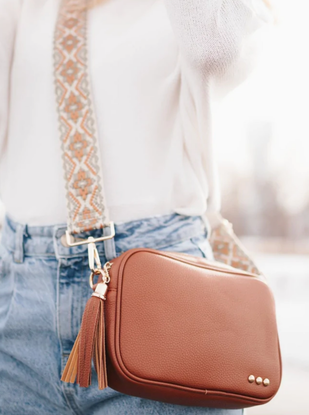 Willow Camera Crossbody Bag - Brown - Cinderella Ranch Boutique