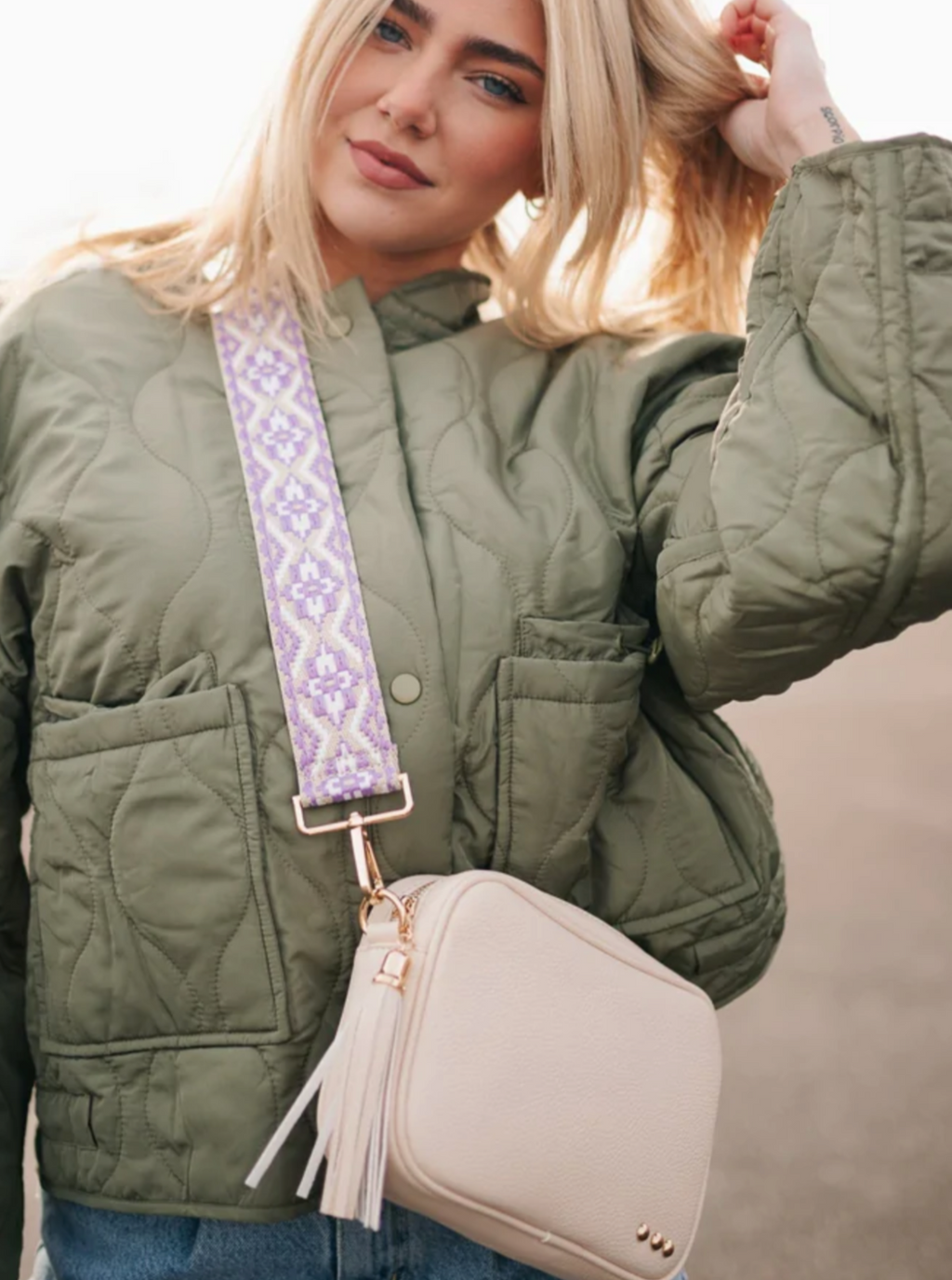 Willow Camera Crossbody Bag - Cream - Cinderella Ranch Boutique
