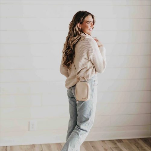 Harlow Vegan Leather Bag - Cream - Cinderella Ranch Boutique