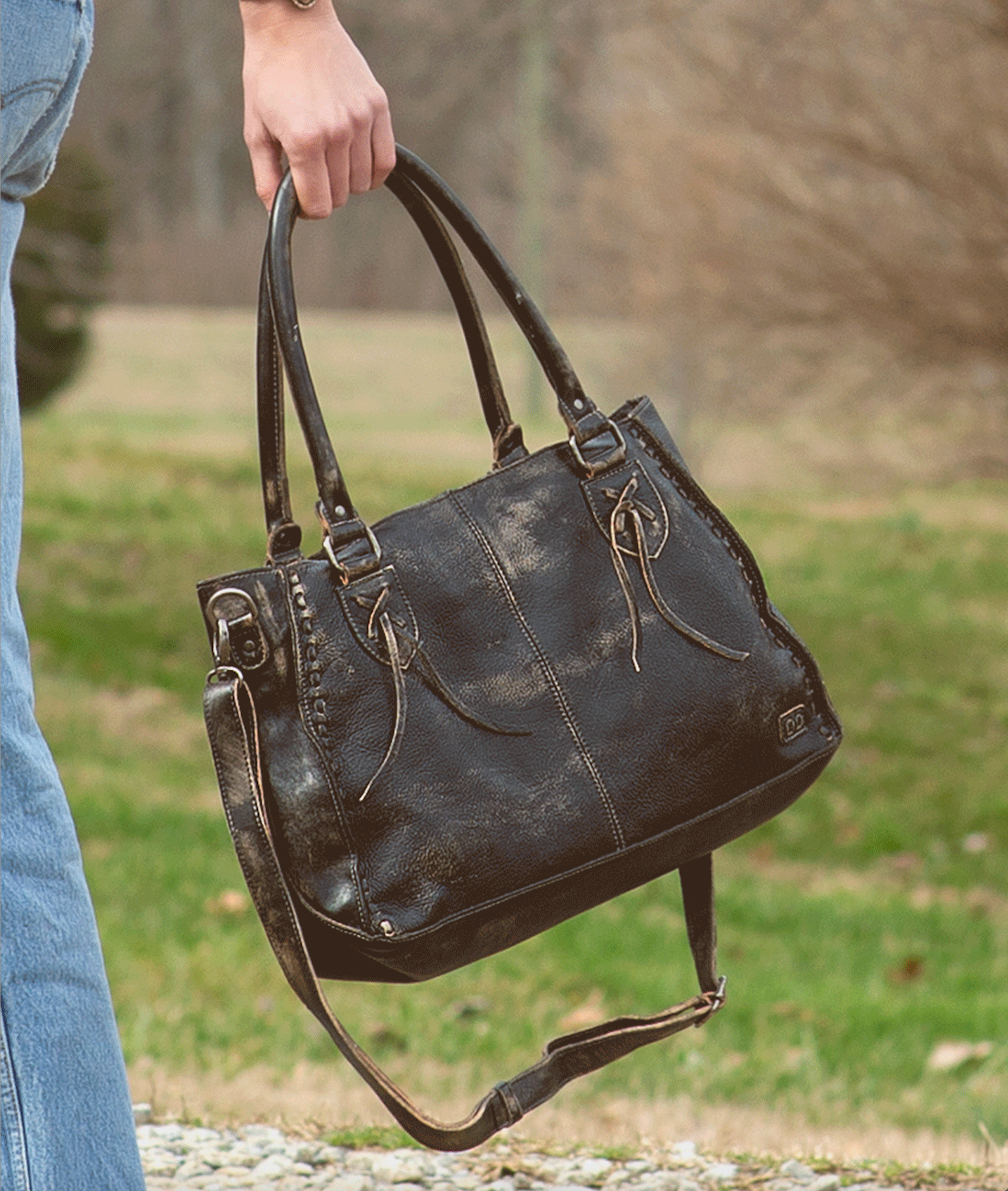 Rockaway Leather Tote, Dark Teal Lux