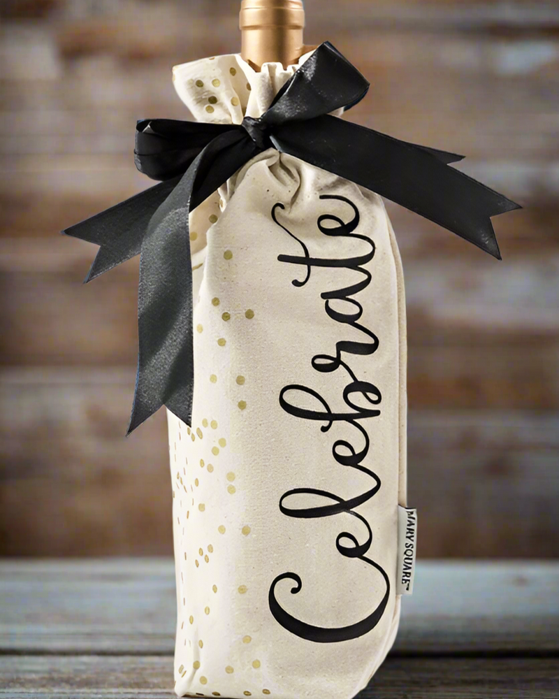 Celebrate Canvas Wine Bag - Cinderella Ranch Boutique